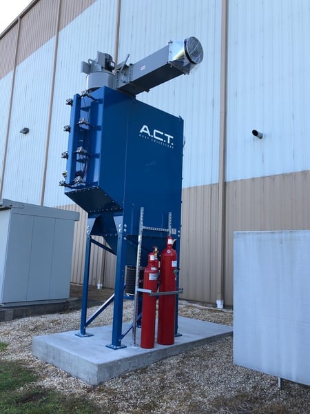 ACT Unit ad Fire Suppression Canisters mounted
