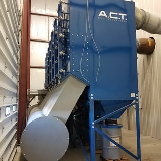 Metalworking Dust Collector Filters Large Volumes of Air at Metal Fabrication Shop