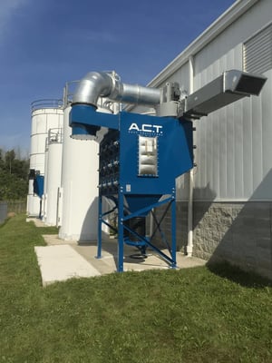 Industrial Dust Collector Installed Outdoors