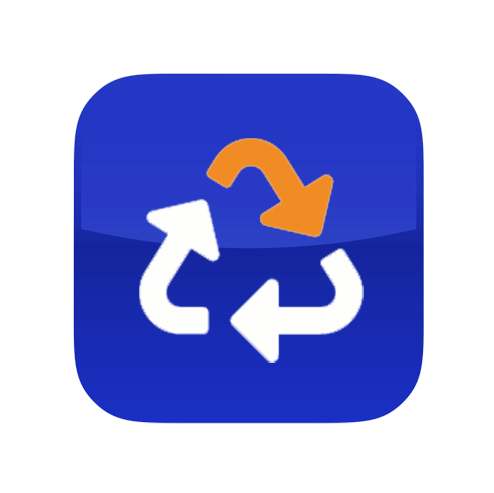 Recycling Icon Small White