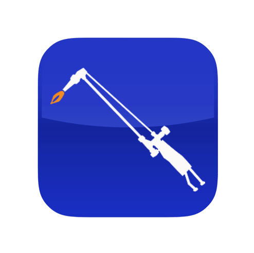 Torch Cutting Icon Small White