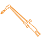 Torch Cutting Icon Small White with Orange outline