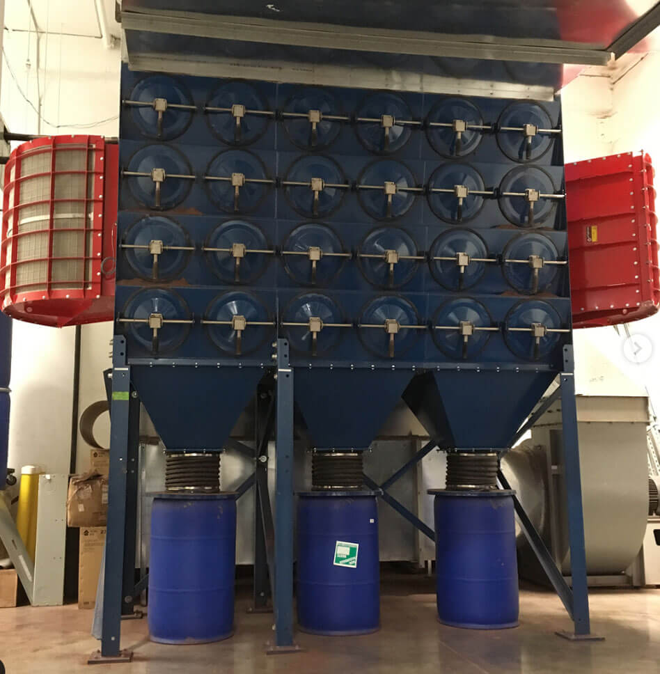 ACT 48 cartridge collect nuisance talcum based dust from a pre weigh operation at large
